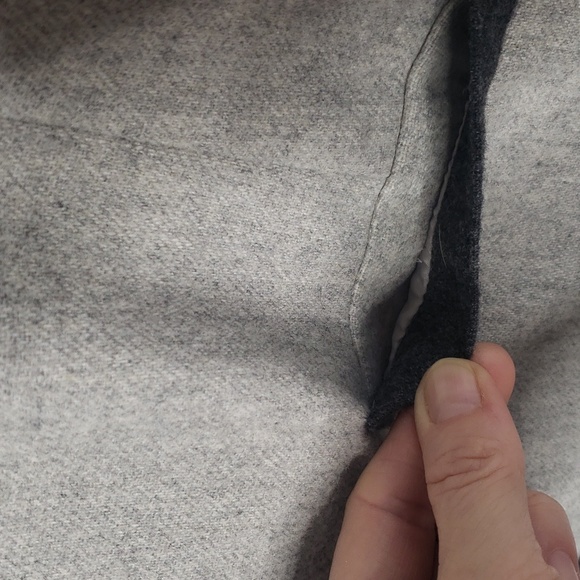 Vintage wool-blend lady jacket gray cropped blazer - Picture 8 of 15